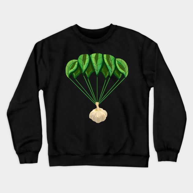 Italian Garlic Basil Parachute Crewneck Sweatshirt by Art by Deborah Camp